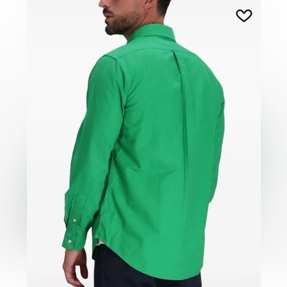 Ralph Lauren Green Custom Fit Button Down Sz XL - Picture 4 of 9